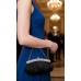 Evening Bag - Pleated Satin w/ Beads Accent - Black - BG-E70973BK